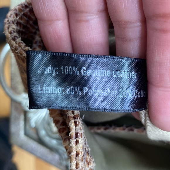 G.I.L.I  Snakeskin Leather Back Pack HandBag - Picture 12 of 17